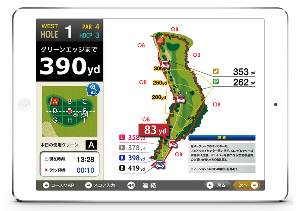 iPad マーシャルナビ ティーモード